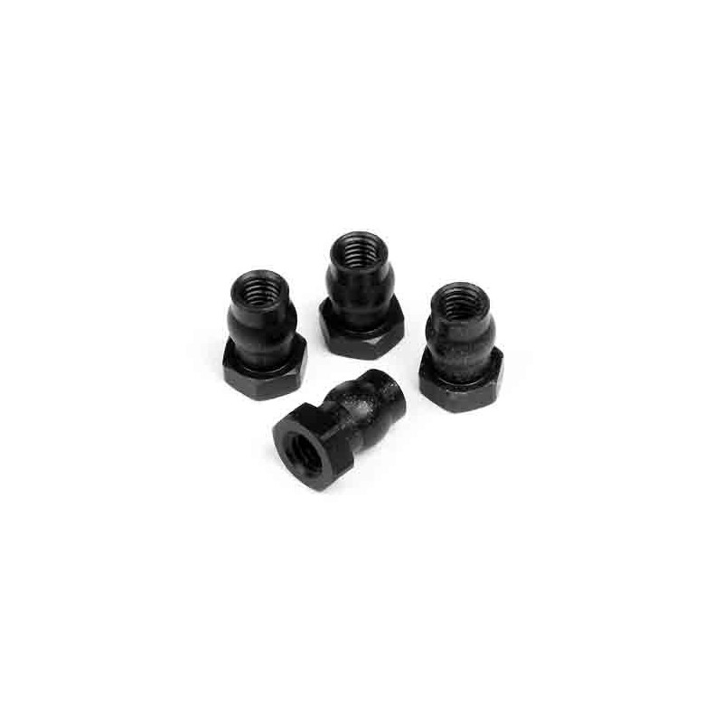 HPI RACING SHOCK CAP BALL 4.8x8mm (Black/Hard Anodized/4pcs)