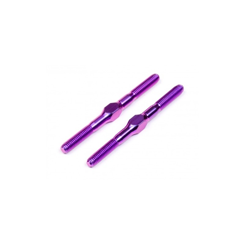 HPI RACING TURNBUCKLE M3x40mm (TITANIUM/PURPLE)