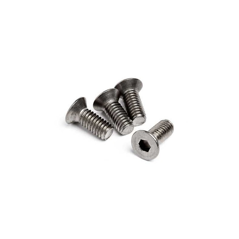 HPI RACING FLAT HEX SCREW M4X10 THINHEAD (4pcs)