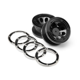 MAVERICK Wheels w/Gunmetal Beadlocks 2pcs (Scout RC)
