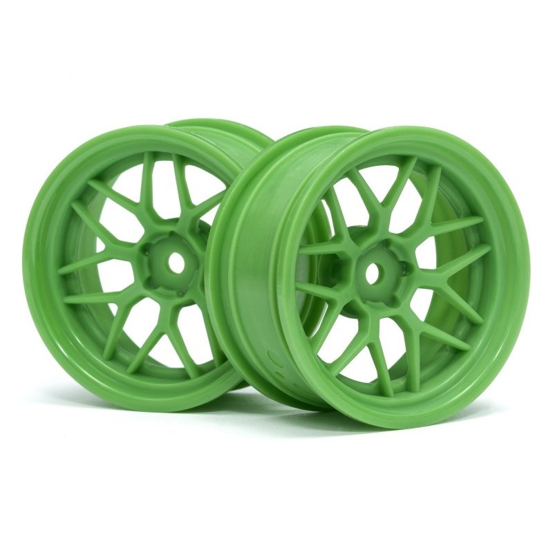 HPI RACING Felgi 2szt. 1/10 TECH 7 WHEEL GREEN 52X26X +6MM OFFSET