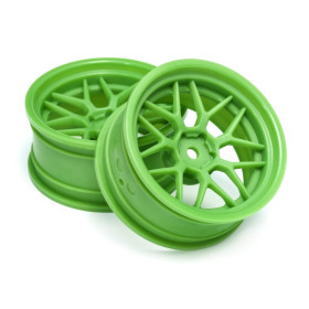 HPI RACING Felgi 2szt. 1/10 TECH 7 WHEEL GREEN 52X26X +6MM OFFSET