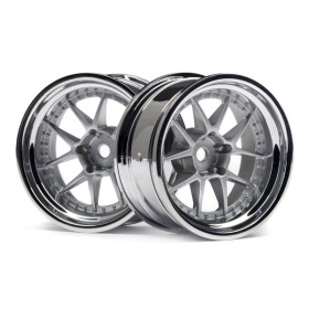 HPI RACING Felgi 2szt. 1/10 DY-CHAMPION 26MM WHEEL (CHROME/SILVER/9MM OS)