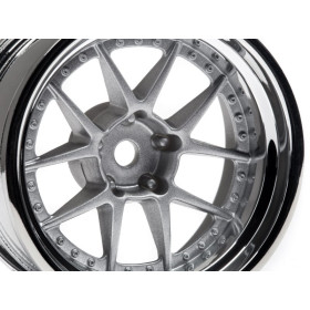 HPI RACING Felgi 2szt. 1/10 DY-CHAMPION 26MM WHEEL (CHROME/SILVER/9MM OS)