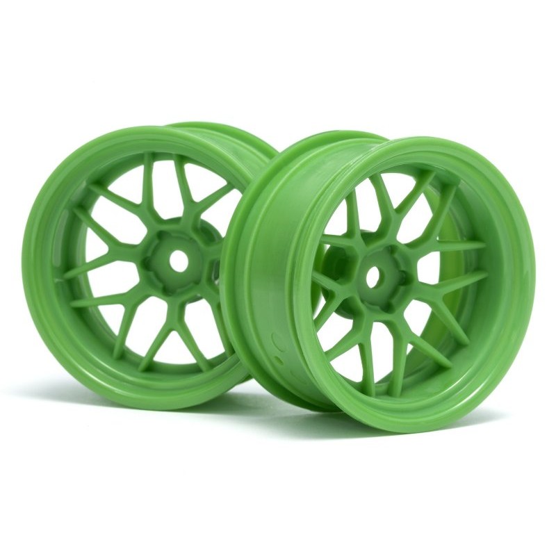 HPI RACING Felgi 2szt. 1/10 TECH 7 WHEEL GREEN 52X26X +9MM OFFSET