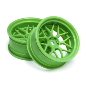 HPI RACING Felgi 2szt. 1/10 TECH 7 WHEEL GREEN 52X26X +9MM OFFSET