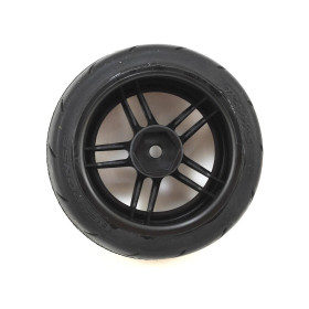 TRAXXAS Koła 2szt. / Tires & Split-spoke black chrome wheels 1.9"