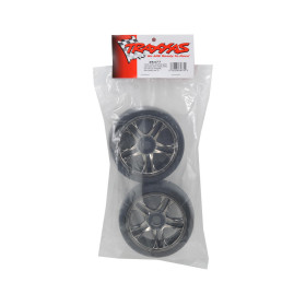 TRAXXAS Koła tył 2szt. do XO-1 / Split-spoke Wheels & Slick Tires (S1 compound)
