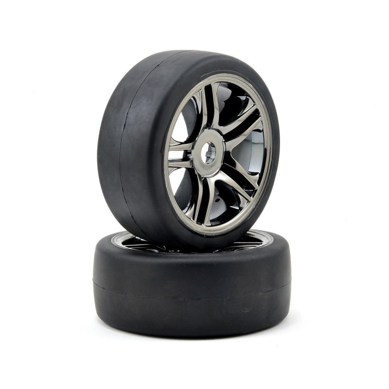 TRAXXAS Koła przód 2szt. do XO-1 / Split-spoke Wheels & Slick Tires (S1 compound)