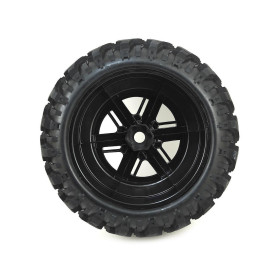 TRAXXAS Koła 2szt. do X-Maxx 8S / Black Chrome Wheels, Maxx AT tires