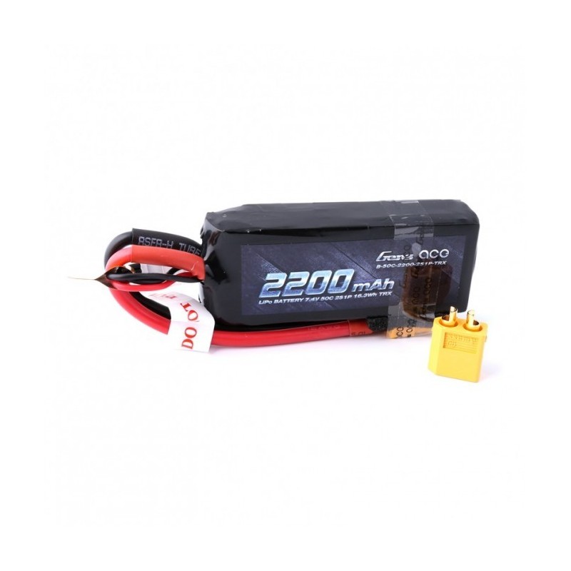 GENS ACE Akumulator LiPo 7,4V 2200mAh 50C 2S do 1/16 1/18 XT60