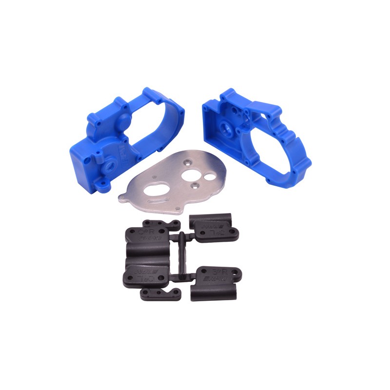 RPM Obudowa przekładni (niebieska) / Gearbox Housing and Rear Mounts (Blue) - Traxxas Slash Bandit Rustler Stampede 3691 3691A