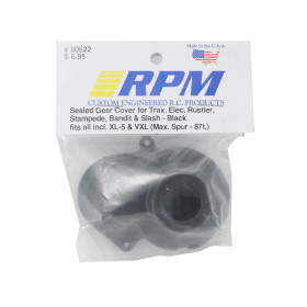 RPM Pokrywa przekładni (czarna) / Sealed Gear Cover (Black) - Traxxas Rustler STampede Bandit Slash 3792