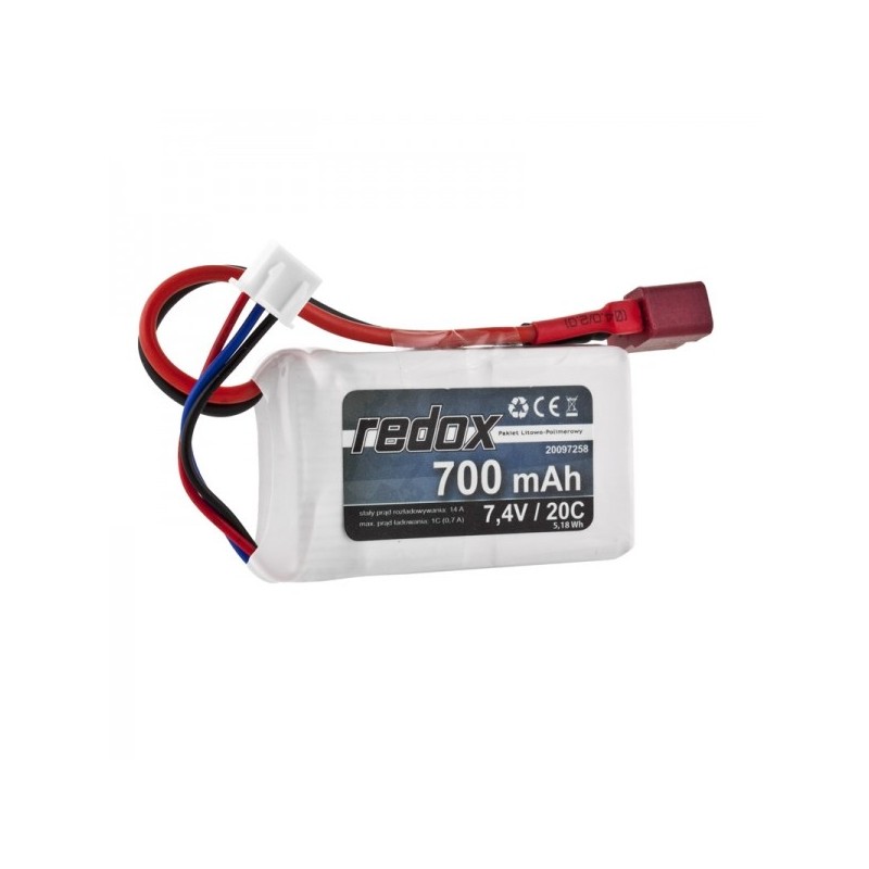 REDOX Akumulator LiPo 7,4V 700mAh 20C 2S DEAN do BlackZon