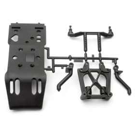 HPI RACING SKID PLATE/BODY MOUNT/SHOCK TOWER SET