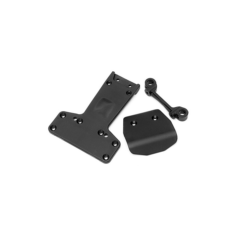 HPI RACING SKID PLATE/REAR CHASSIS SET