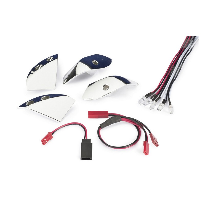 ABSIMA Lampy do 1:10 On-Road / Light Buckets Set for Body Chrome