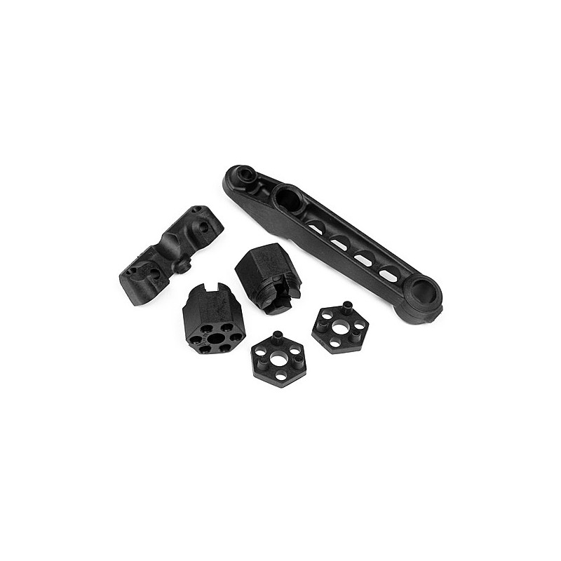 HPI RACING FRONT BODY MOUNT/WHEEL HUB SET (2pcs)