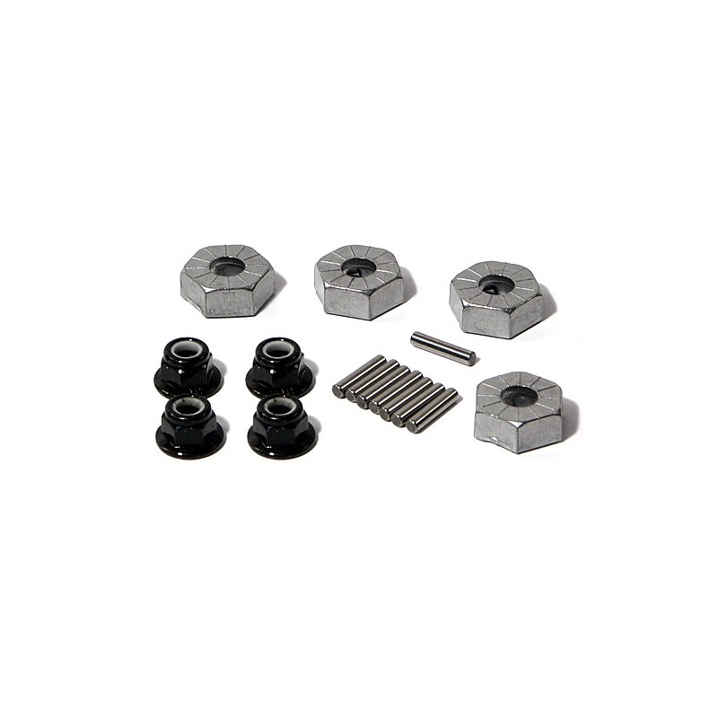 HPI RACING HEX WHEEL HUB 14MM (SILVER/4 PCS)