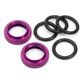 HPI RACING SHOCK NUT ADJUSTER (12X19X6MM) WITH O-RING (2 SETS)