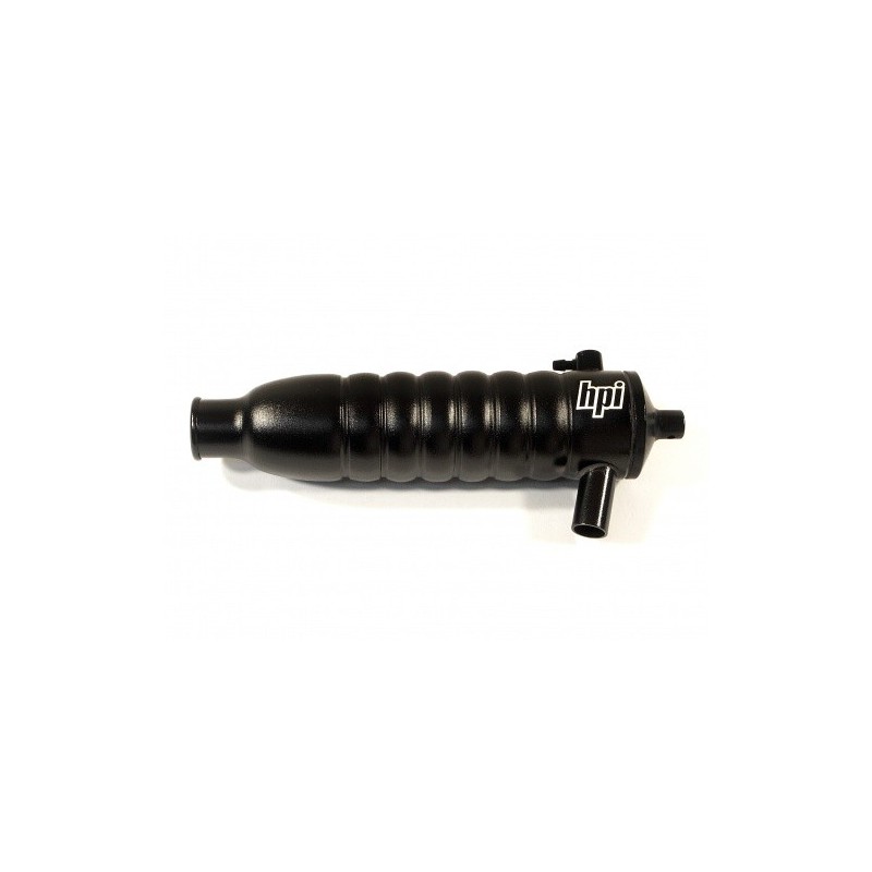 HPI RACING RIBBED TUNED PIPE (BLACK/21+)
