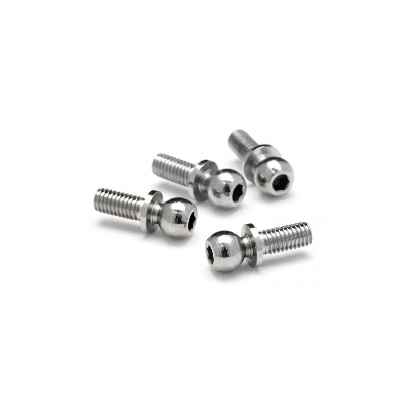 HPI RACING BALL 4.3X11.5MM (4-40/HEX SOCKET/SILVER/4PCS)