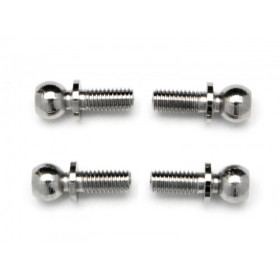 HPI RACING BALL 4.3X11.5MM (4-40/HEX SOCKET/SILVER/4PCS)