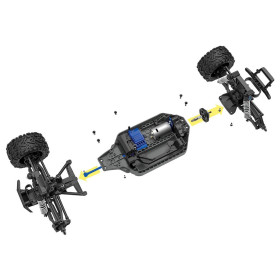 TRAXXAS Auto Rustler 4X4 XL-5 1/10 (niebieski)