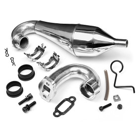HPI RACING ALUMINUM TUNED PIPE SET (POLISHED/BAJA 5B)