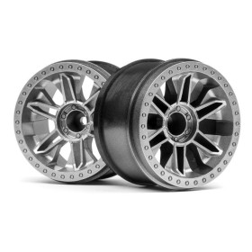 HPI RACING 6-SHOT ST WHEEL (SILVER/2PCS)