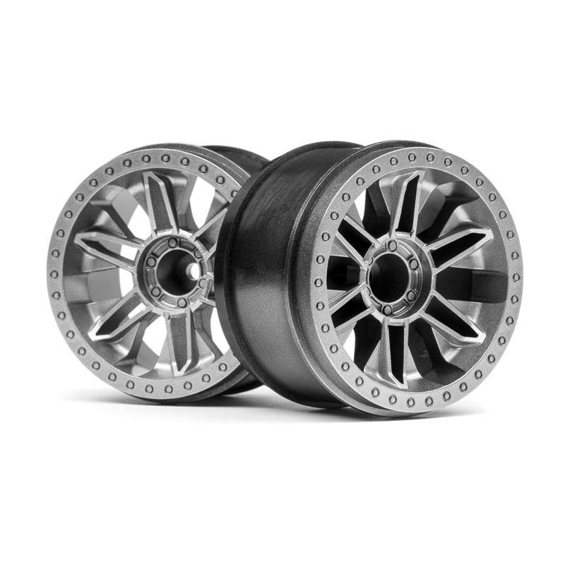 HPI RACING 6-SHOT ST WHEEL (SILVER/2PCS)