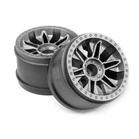 HPI RACING 6-SHOT ST WHEEL (SILVER/2PCS)