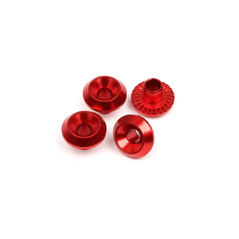 HPI RACING WHEEL WASHER (RED/4pcs)