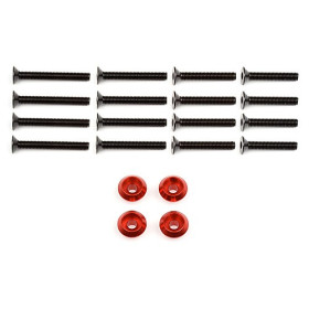 HPI RACING WHEEL WASHER (RED/4pcs)