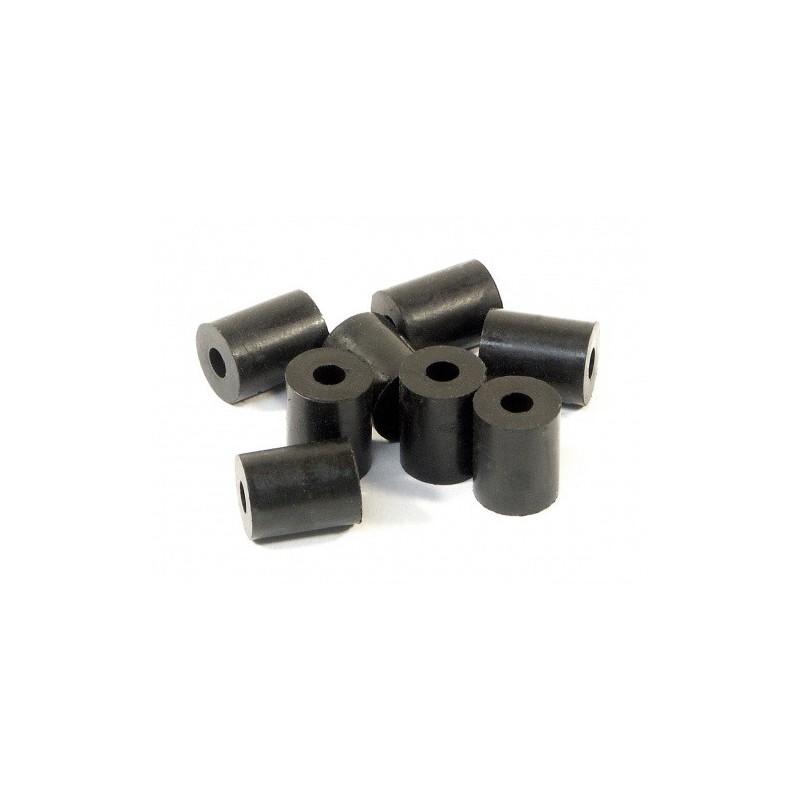 HPI RACING RUBBER TUBE 3 X 8 10MM (SHAPED/BLACK/8PCS)