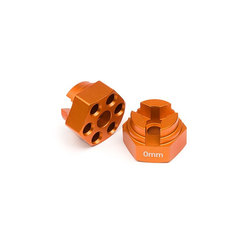 HPI RACING ALUMINUM HEX HUB (0mm OFFSET/ORANGE)