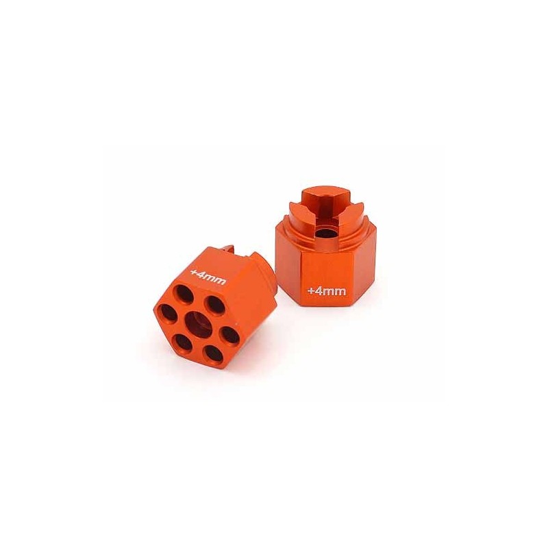 HPI RACING ALUMINUM HEX HUB (4mm OFFSET/ORANGE/2pcs)