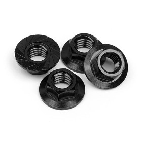 HPI RACING SERRATED FLANGE NUT M4 (STEEL/8pcs)