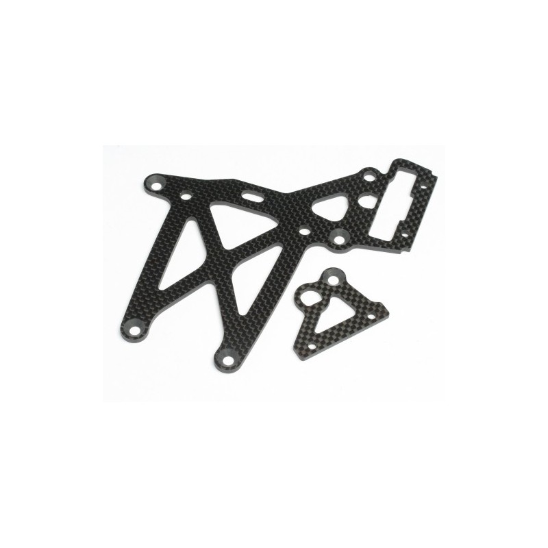 HPI RACING REAR UPPER PLATE SET (WOVEN GRAPHITE/BAJA 5B)