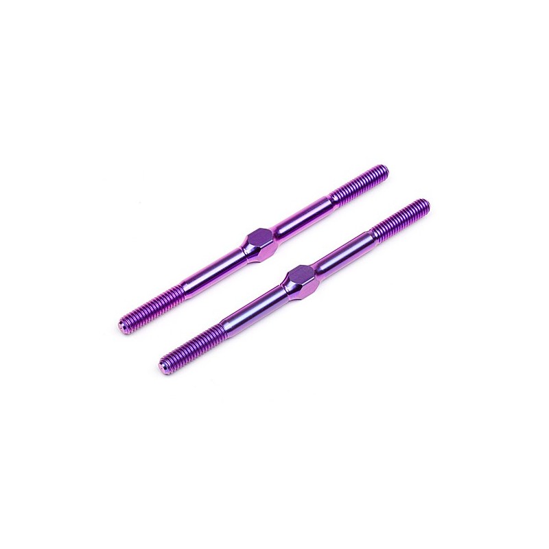 HPI RACING TURNBUCKLE M4X70MM (TITANIUM/PURPLE/2PCS)