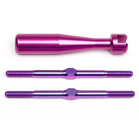 HPI RACING TURNBUCKLE M4X70MM (TITANIUM/PURPLE/2PCS)