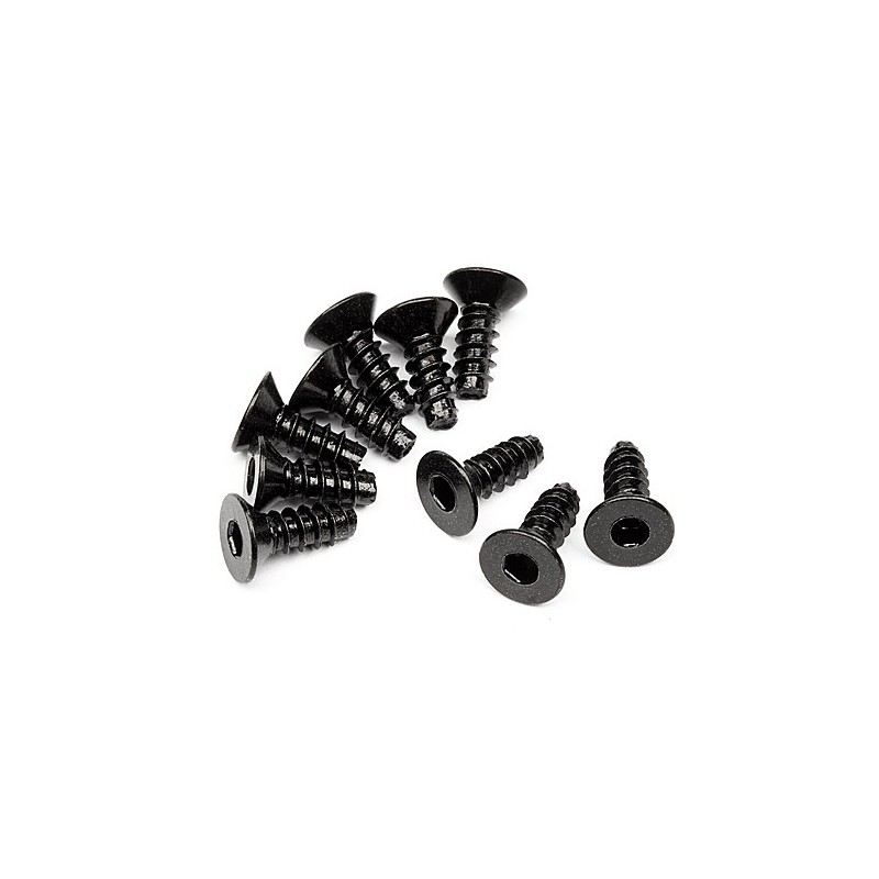 HPI RACING TP. FLAT HEAD SCREW M3x8mm (HEX SOCKET/10pcs)