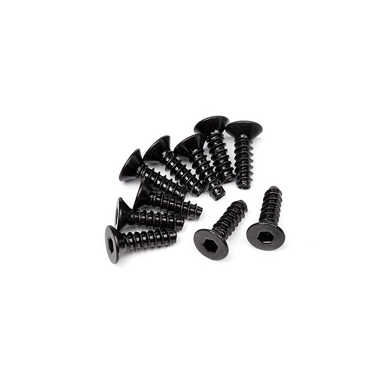 HPI RACING TP. FLAT HEAD SCREW M3x10mm (HEX SOCKET/10pcs)