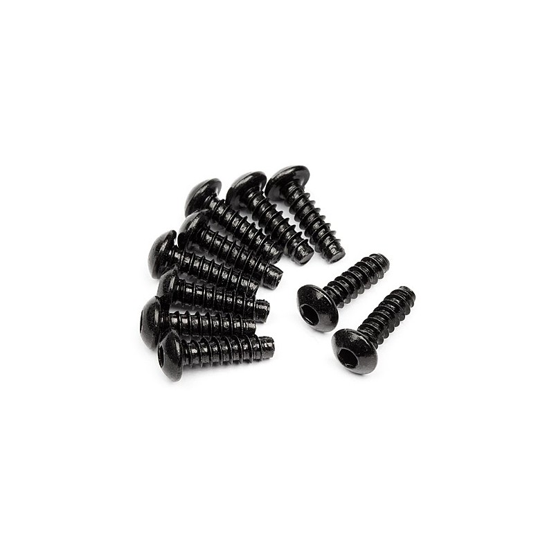 HPI RACING TP. BUTTON HEAD SCREW M3x10mm (HEX SOCKET/10pcs)