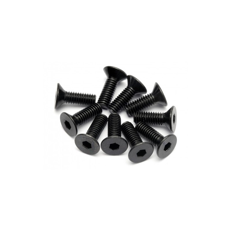 HPI RACING FLAT HEAD SCREW M4X12MM (HEX SOCKET/10PCS)