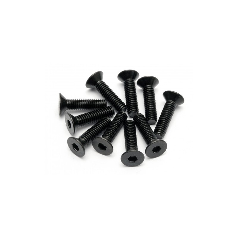 HPI RACING FLAT HEAD SCREW M4X15MM (HEX SOCKET/10PCS)