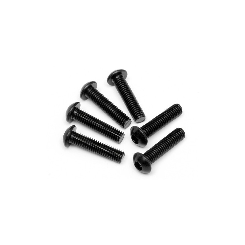 HPI RACING BUTTON HEAD SCREW M6x25mm (HEX SOCKET/6pcs)