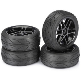 HPI RACING Wheel Set Onroad "6 Spoke / Profile" black 1:10 (4 pcs)