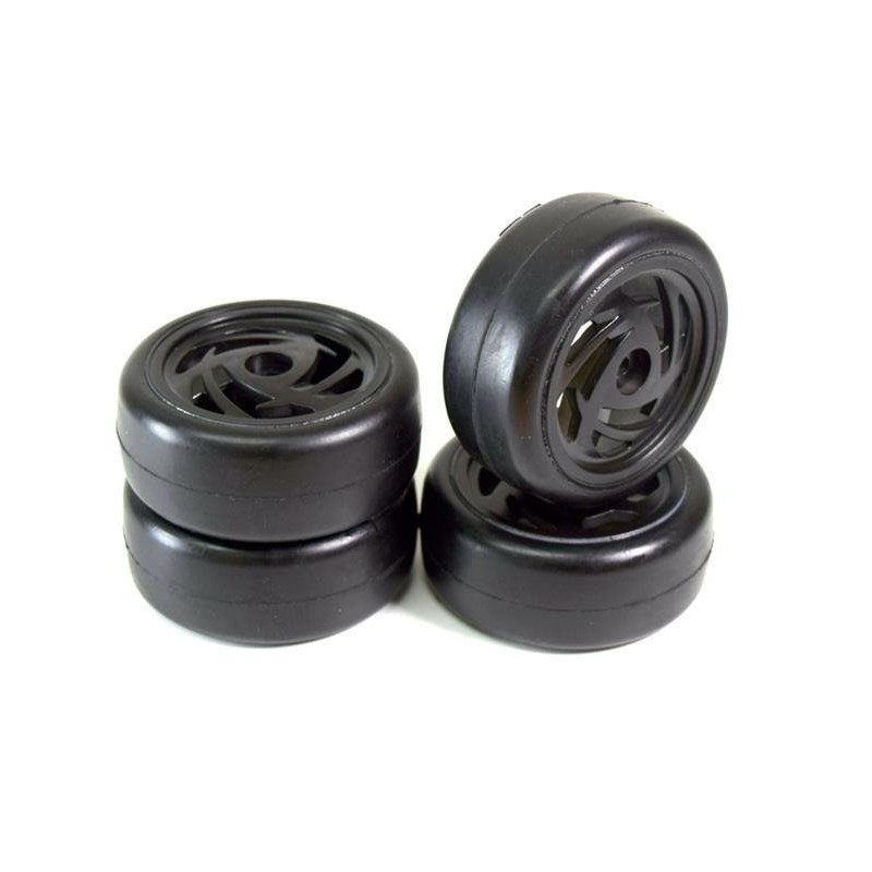 HPI RACING Wheel Set Onroad "Ronin" Slick black 1:10 (4)