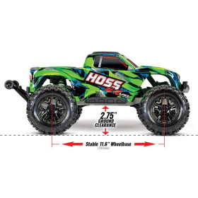 TRAXXAS Auto Hoss 4X4 VXL Monster Truck (Zielony)